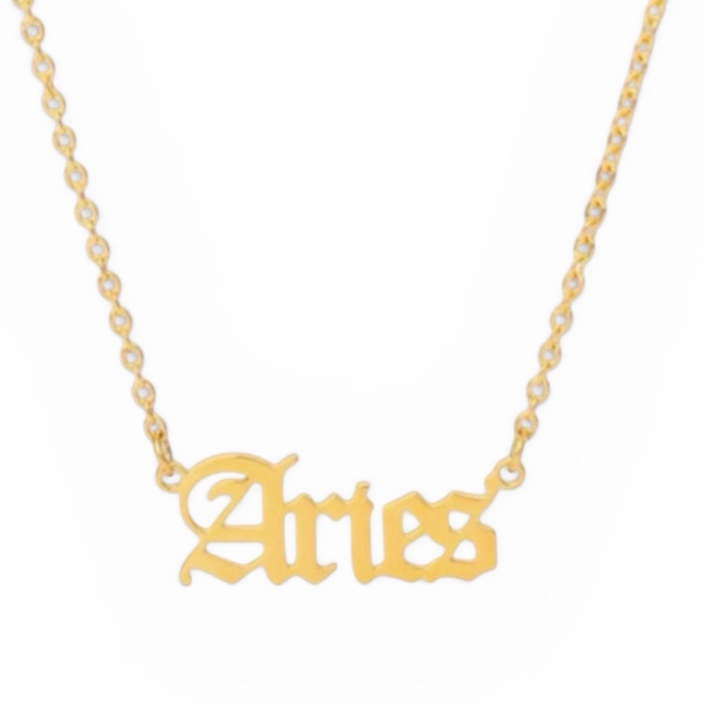 14K GOLD Plated stainless steel  Aries Necklace,Zodiac Sign Pendant,
New - Picture 7 of 7